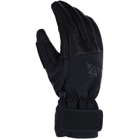 VIKING Rękawice narciarskie dla dorosłych Viking Norvik Pro Pipe czarne ze skórą, Kolor: czarny, Rozmiar: 7