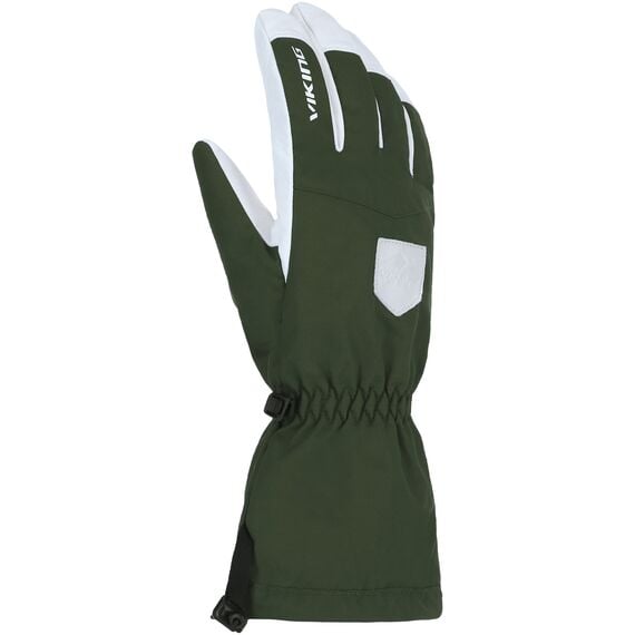 VIKING Rękawice narciarskie męskie Sven zielone z białą skórą, Kolor: zielony, Rozmiar: 7