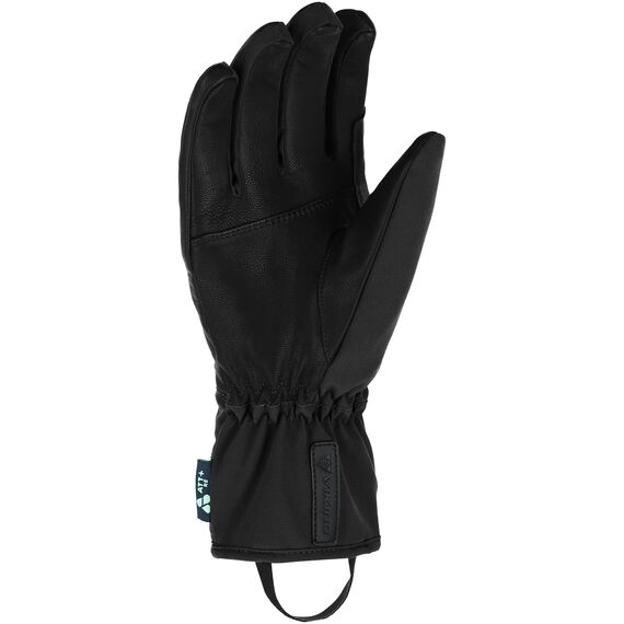 VIKING Rękawice narciarskie damskie Norvika Pro Ski Lady czarne ze skórą, Kolor: czarny, Rozmiar: 8, 2 zdjęcie