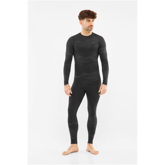 VIKING Bielizna męska Gasher Man Set Merino czarna zestaw, Kolor: czarny, Rozmiar: 3XL