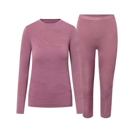 VIKING Bielizna damska Gasher Lady Set 3/4 Merino różowa zestaw, Kolor: różowy, Rozmiar: XL, 7 zdjęcie