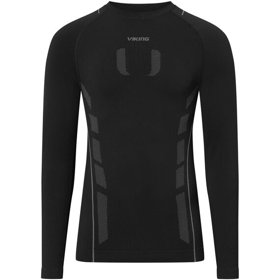 VIKING Bielizna męska Eiger 2.0 Longsleeve Bamboo czarno-szara koszulka, Kolor: czarny, Rozmiar: XXXL, 4 zdjęcie