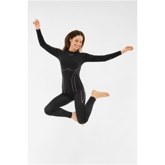 VIKING Bielizna damska Etna 2.0 Lady Set Bamboo czarno-fioletowa, Kolor: czarny, Rozmiar: XXL, 3 zdjęcie