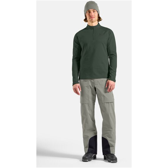 ODLO Bluza bez kaptura rozpinana Odlo Mid layer 1/2 zip ESSENTIAL LIGHT zielona, Kolor: zielony, Rozmiar: S, 3 zdjęcie