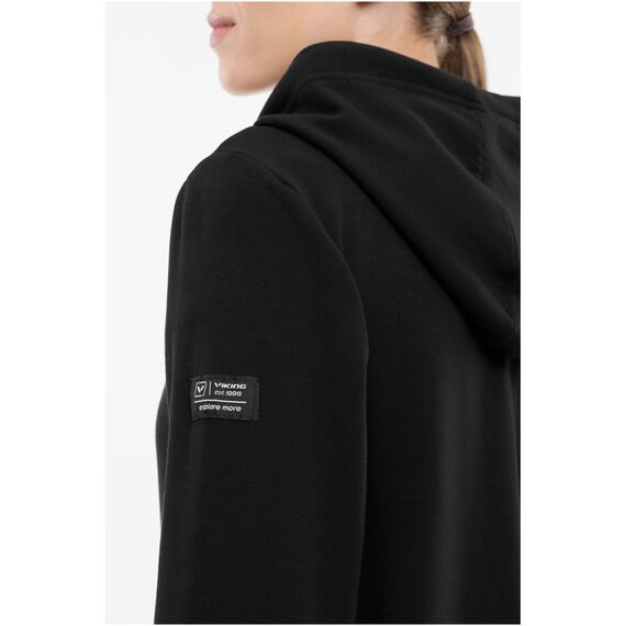 VIKING Bluza damska Team Wear Lady Bamboo z kapturem czarna, Kolor: czarny, Rozmiar: L, 5 zdjęcie