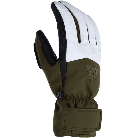 VIKING Rękawice narciarskie dla dorosłych Norvik Pro Pipe khaki z białą skórą, Kolor: khaki, Rozmiar: 8