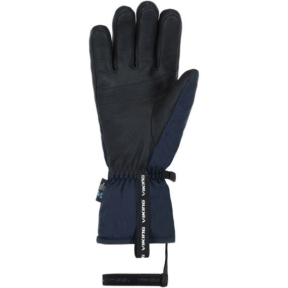 VIKING Rękawice narciarskie męskie Lars granatowe z czarną skórą, Kolor: granatowy, Rozmiar: 7, 2 zdjęcie