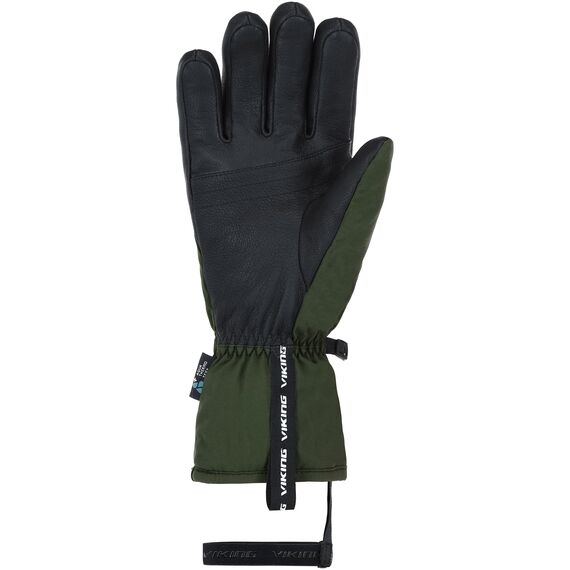 VIKING Rękawice narciarskie męskie Lars zielone z czarną skórą, Kolor: zielony, Rozmiar: 10, 2 zdjęcie
