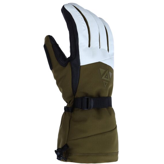 VIKING Rękawice freeride'owe dla dorosłych Norvik Pro khaki z białą skórą, Kolor: khaki, Rozmiar: 8