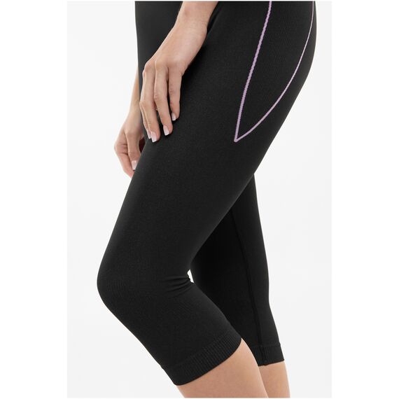 VIKING Bielizna damska Etna 2.0 Lady Pants 3/4 Bamboo legginsy czarno-fioletowa, Kolor: czarny, Rozmiar: XS, 5 zdjęcie