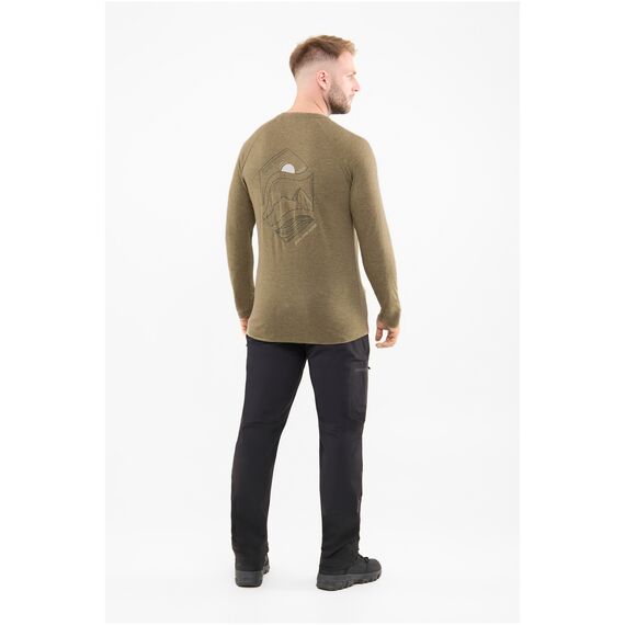 VIKING Longsleeve męski Andali Man Merino zielony, Kolor: khaki, Rozmiar: XXL, 2 zdjęcie