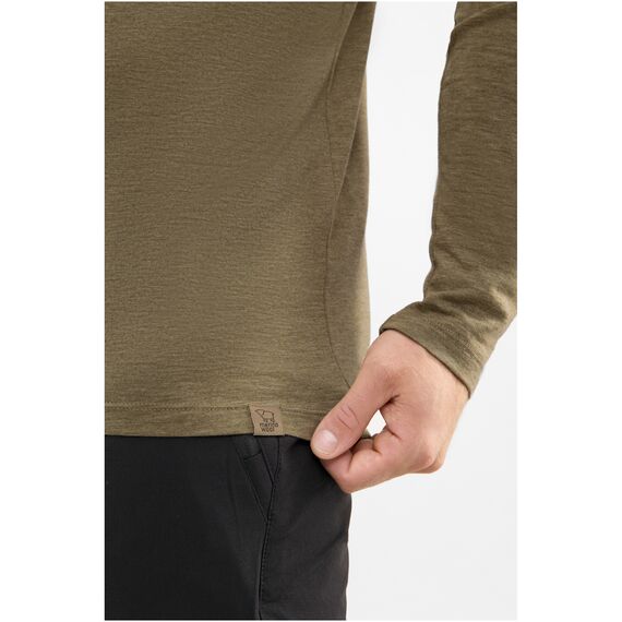 VIKING Longsleeve męski Andali Man Merino zielony, Kolor: khaki, Rozmiar: XL, 5 zdjęcie