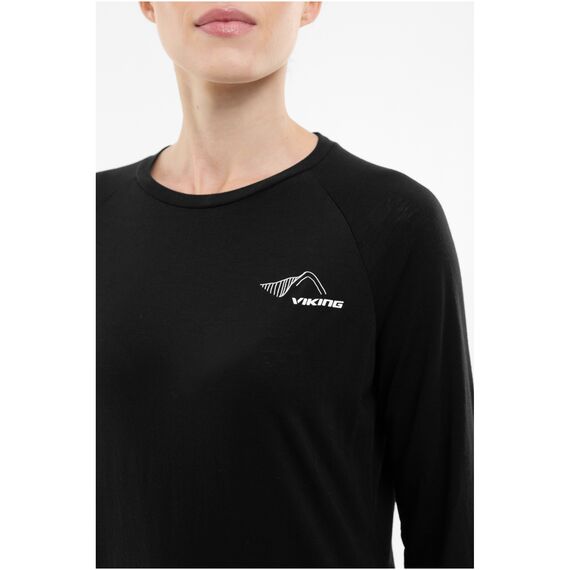 VIKING Longsleeve damski Andali Lady Merino czarny, Kolor: czarny, Rozmiar: S, 4 zdjęcie