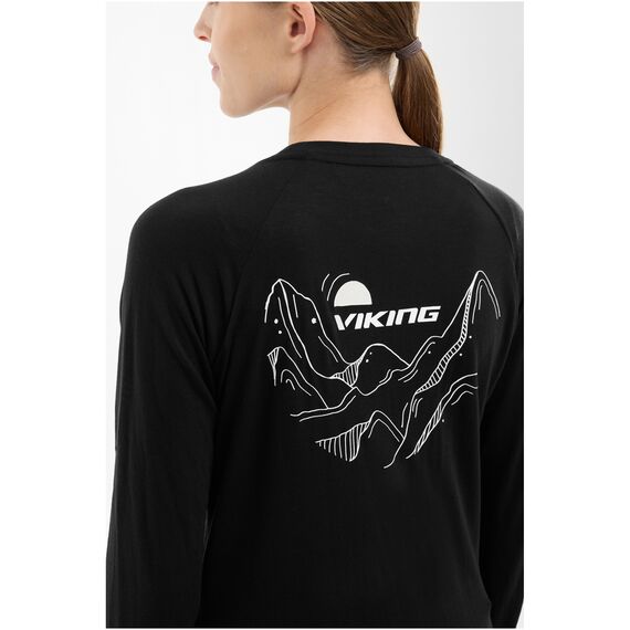 VIKING Longsleeve damski Andali Lady Merino czarny, Kolor: czarny, Rozmiar: L, 6 zdjęcie