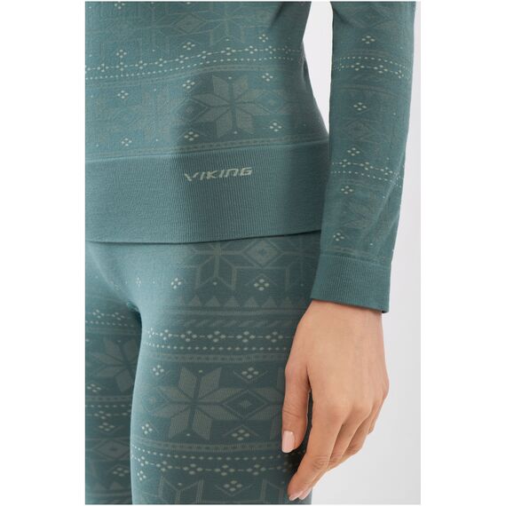 VIKING Bielizna damska Sigrid Lady Set Bamboo zielona zestaw, Kolor: zielony, Rozmiar: XL, 4 zdjęcie