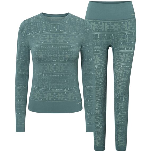 VIKING Bielizna damska Sigrid Lady Set Bamboo zielona zestaw, Kolor: zielony, Rozmiar: S, 7 zdjęcie