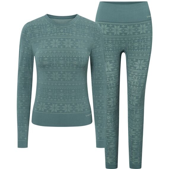 VIKING Bielizna damska Sigrid Lady Set Bamboo zielona zestaw, Kolor: zielony, Rozmiar: L, 7 zdjęcie