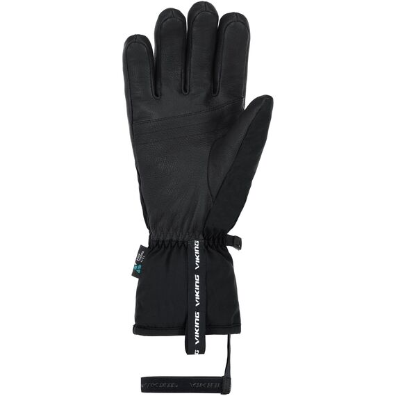 VIKING Rękawice narciarskie męskie Lars czarne ze skórą, Kolor: czarny, Rozmiar: 9, 2 zdjęcie