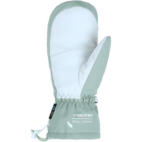 VIKING Rękawice narciarskie damskie Ogama puchowe jednopalczaste miętowe, Kolor: zielony, Rozmiar: 6, 2 zdjęcie