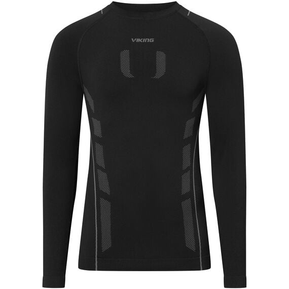 VIKING Bielizna męska Eiger 2.0 Longsleeve Bamboo czarno-szara koszulka, Kolor: czarny, Rozmiar: M, 4 zdjęcie