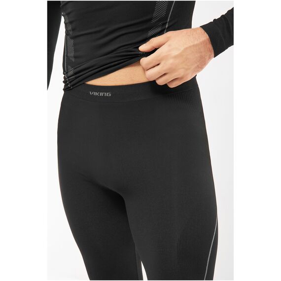 VIKING Bielizna męska Eiger 2.0 Pants Bamboo czarno-szara legginsy, Kolor: czarny, Rozmiar: L, 3 zdjęcie