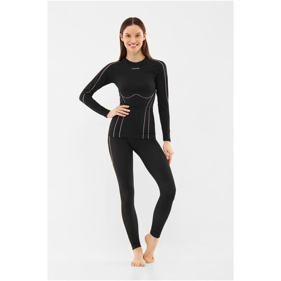 VIKING Bielizna damska Etna 2.0 Lady Pants Bamboo czarno-fioletowa spodnie, Kolor: czarny, Rozmiar: S