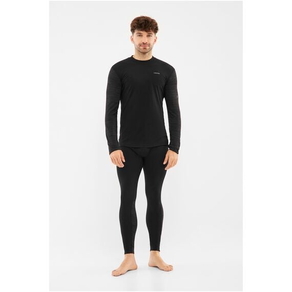 VIKING Bielizna męska Novena Man Set Merino czarna zestaw, Kolor: czarny, Rozmiar: XL