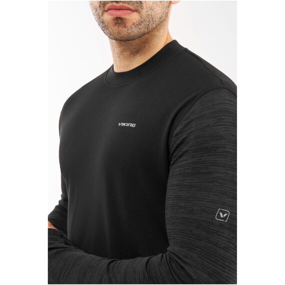 VIKING Bielizna męska Novena Man Set Merino czarna zestaw, Kolor: czarny, Rozmiar: XL, 4 zdjęcie