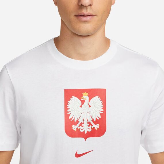 Nike Koszulka Polska Crest DH7604 100, Kolor: biały, Rozmiar: M, 4 zdjęcie