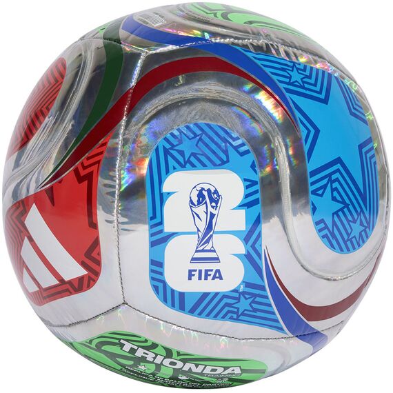 adidas Piłka TRIONDA Training Foil World Cup JD8046, Kolor: srebrny, Rozmiar: 5