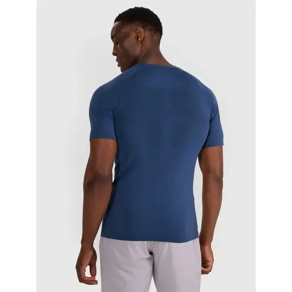 4F koszulka treningowa męska z krótkim rękawem 4FWAW25TFTSM1460, Kolor: niebieski, Rozmiar: S/M, 3 zdjęcie