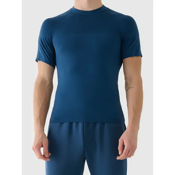 4F koszulka treningowa męska z krótkim rękawem 4FWAW25TFTSM1460, Kolor: niebieski, Rozmiar: S/M, 4 zdjęcie