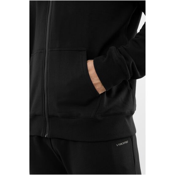 VIKING Bluza męska Team Wear Man Bamboo rozpinana z kapturem czarna, Kolor: czarny, Rozmiar: XL, 6 zdjęcie