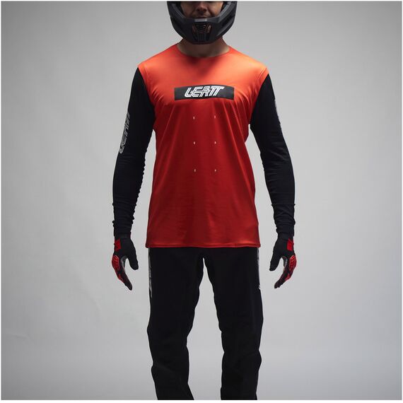 LEATT Koszulka rowerowa Jersey MTB Gravity 8.0, Kolor: czerwony, Rozmiar: M