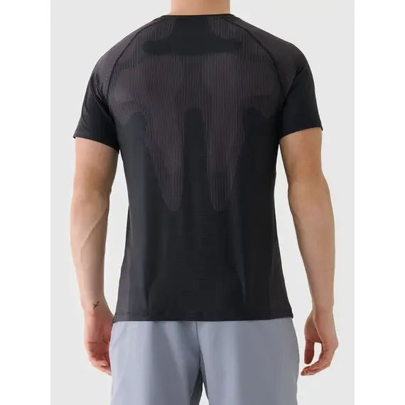 4F treningowa koszulka męska z nadrukiem szybkoschnąca 4FWAW25TFTSM1457 czarna, Kolor: czarny, Rozmiar: XL, 3 zdjęcie