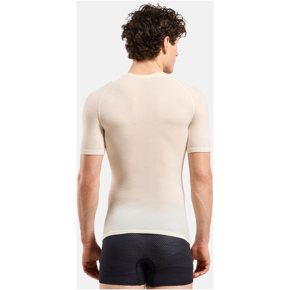 Koszulka z krótkim rękawem męska ODLO Merino PW 140 Seamless BL Top Crew Neck biała, Kolor: zielony, Rozmiar: M, 2 zdjęcie