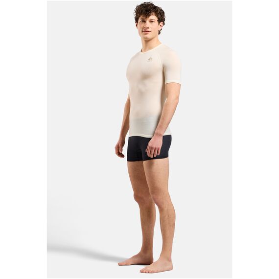 Koszulka z krótkim rękawem męska ODLO Merino PW 140 Seamless BL Top Crew Neck biała, Kolor: zielony, Rozmiar: L, 3 zdjęcie