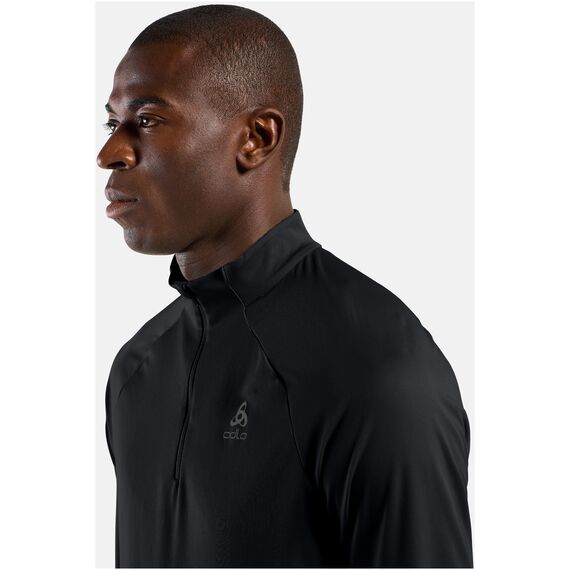 Bluza męska ODLO Essential 1/2 zip Mid Layer czarna, Kolor: czarny, Rozmiar: L, 4 zdjęcie