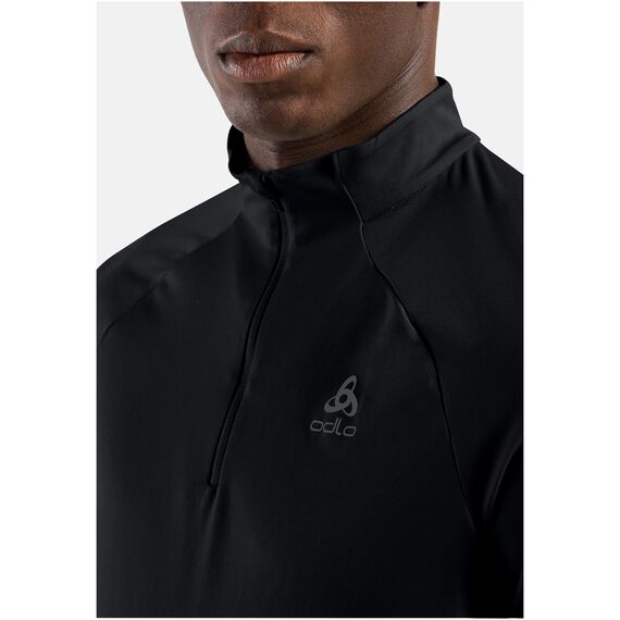 Bluza męska ODLO Essential 1/2 zip Mid Layer czarna, Kolor: czarny, Rozmiar: M, 5 zdjęcie
