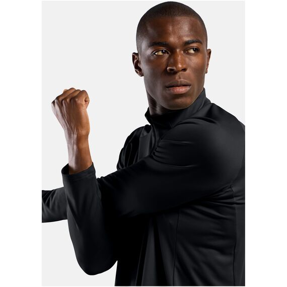 Bluza męska ODLO Essential 1/2 zip Mid Layer czarna, Kolor: czarny, Rozmiar: M, 6 zdjęcie