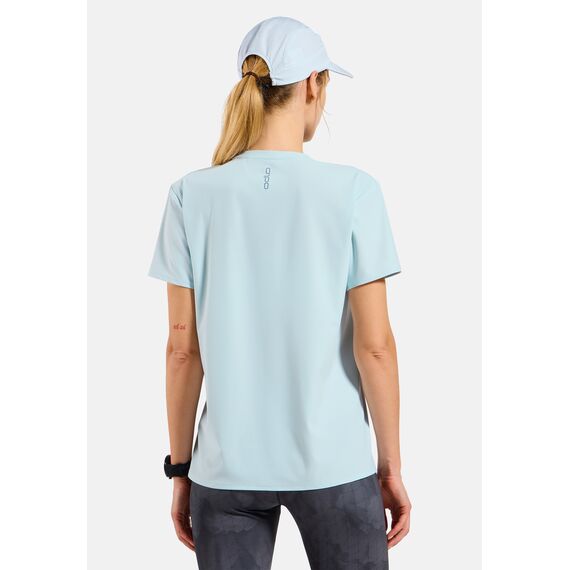 Koszulka z krótkim rękawem damska ODLO T-shirt crew neck s/s ZEROWEIGHT CHILL-TEC niebieska, Kolor: niebieski, Rozmiar: S, 2 zdjęcie