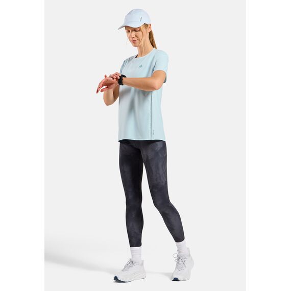 Koszulka z krótkim rękawem damska ODLO T-shirt crew neck s/s ZEROWEIGHT CHILL-TEC niebieska, Kolor: niebieski, Rozmiar: S, 3 zdjęcie