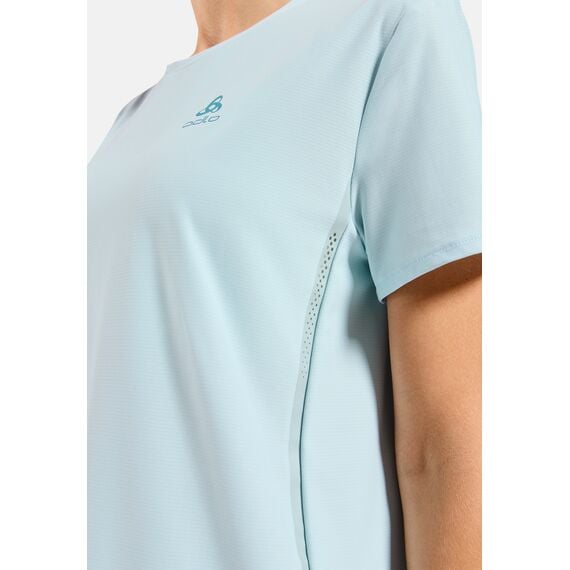 Koszulka z krótkim rękawem damska ODLO T-shirt crew neck s/s ZEROWEIGHT CHILL-TEC niebieska, Kolor: niebieski, Rozmiar: M, 5 zdjęcie