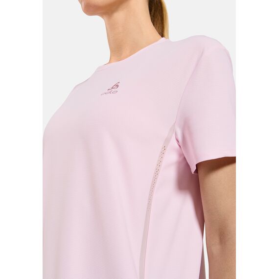 Koszulka z krótkim rękawem damska ODLO T-shirt crew neck s/s ZEROWEIGHT CHILL-TEC różowa, Kolor: różowy, Rozmiar: L, 4 zdjęcie