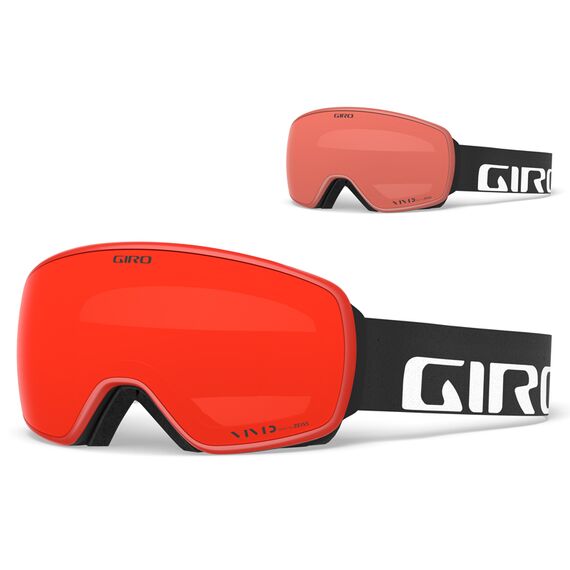 Gogle zimowe GIRO AGENT czarny WORDMARK (Szyba lustrzana kolorowa VIVID-Carl Zeiss EMBER 19-42% S2 + Szyba lustrzana kolorowa VIVID-Carl Zeiss INFRARED 54% S1)