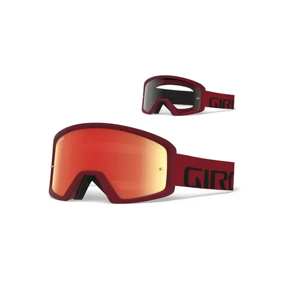 Gogle GIRO TAZZ MTB czerwony czarny (Szyba kolorowa VIVID-Carl Zeiss TRAIL + Szyba Przeźroczysta 99% S0)