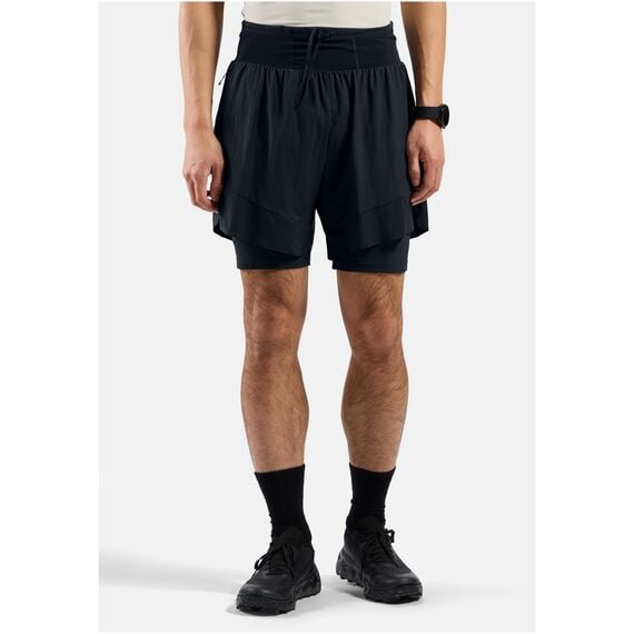 Spodenki męskie Odlo X-ALP TRAIL 6 INCH 2-in-1 short czarne, Kolor: czarny, Rozmiar: XL