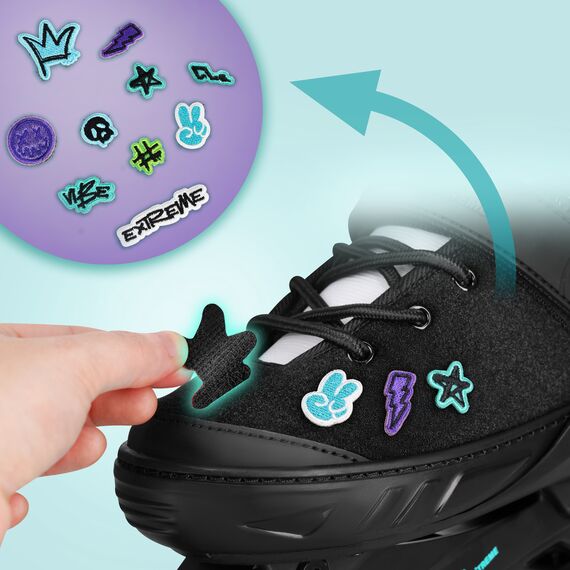 NA2053A ROLKI VIBE RÓŻOWE NILS EXTREME niebieskie, Kolor: zielony, Rozmiar: 33-36, 3 zdjęcie