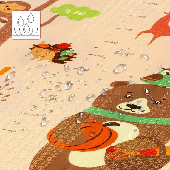 NILS FUN MD05 MATA DZIECIĘCA SKŁADANA FOREST 190x150CM, Kolor: niebieski, Rozmiar: one size, 2 zdjęcie