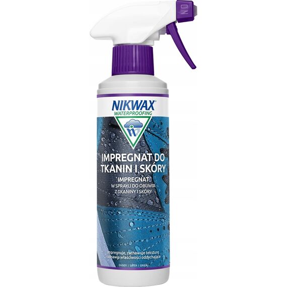Nikwax Impregnat do obuwia Tkanina i Skóra Spray-On – atomizer 300 ml